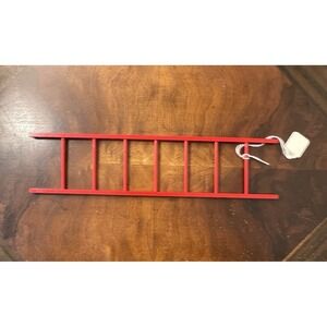 Authentic Byers Choice Accessory Wooden Ladder Red Color